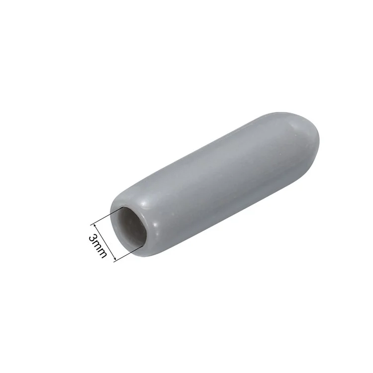 100 Peças Protetor de Ponta de Rack de Lava-Louças 3x25mm Tampas Anti-Risco à Prova de Poeira PVC - Cinza