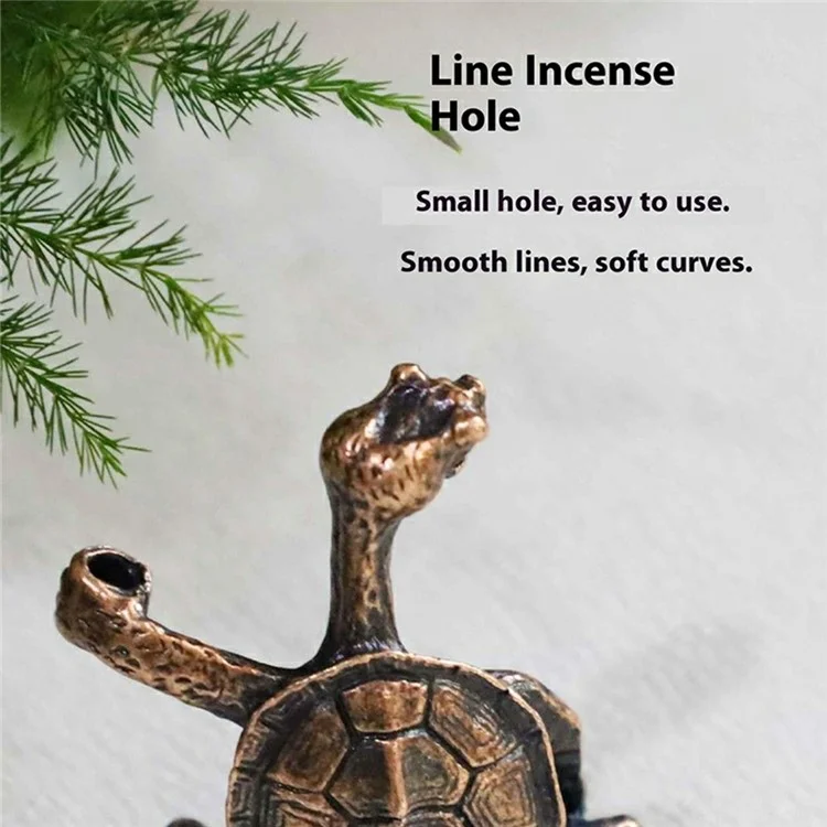 Kreativer Räucherstäbchenhalter in Schildkrötenform - Legierung Räuchergefäß Ständer Ornament für Zuhause Büro Meditation - Rot