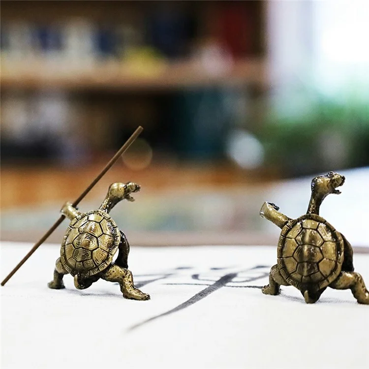 Kreativer Räucherstäbchenhalter in Schildkrötenform - Legierung Räuchergefäß Ständer Ornament für Zuhause Büro Meditation - Rot