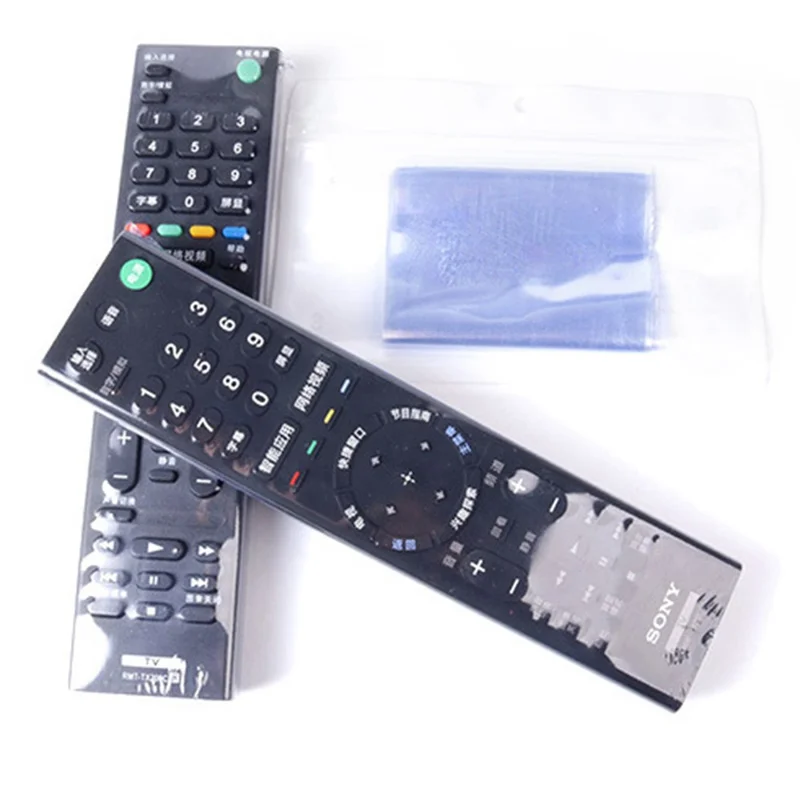 100Pcs Remote Control Heat Shrink Wrap Film PVC Transparent Protective Cover Anti Dust Oil Resistant Shrink Bag