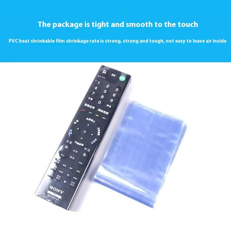 100Pcs Remote Control Heat Shrink Wrap Film PVC Transparent Protective Cover Anti Dust Oil Resistant Shrink Bag