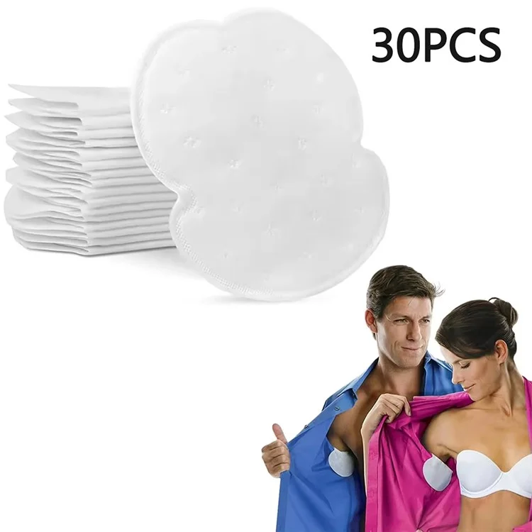 30 Unidades de Almohadillas Transpirables Ultrafinas Invisibles Antitranspirantes para Axilas de Tela no Tejida