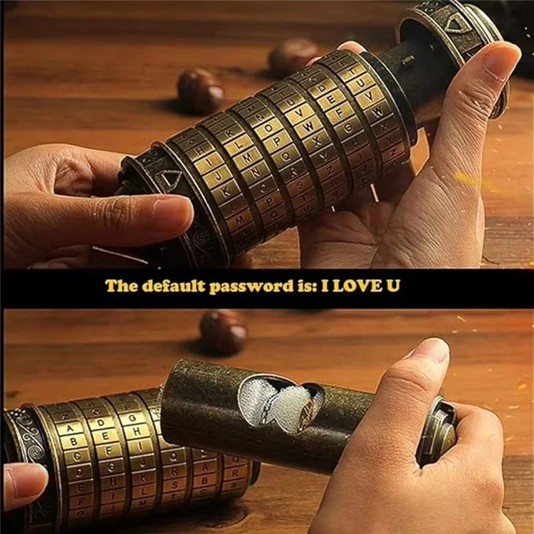 Криптекс игрушка Da Vinci Code Металлический точный пароль Замок Подарок на День Святого Валентина Рождество День Рождения