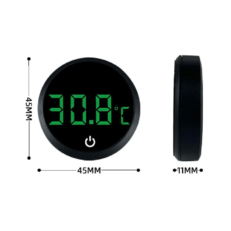 TJY-006 Rechargeable Digital Aquarium Thermometer LED Display Fish Tank High Precision Temperature Meter - White / Celsius
