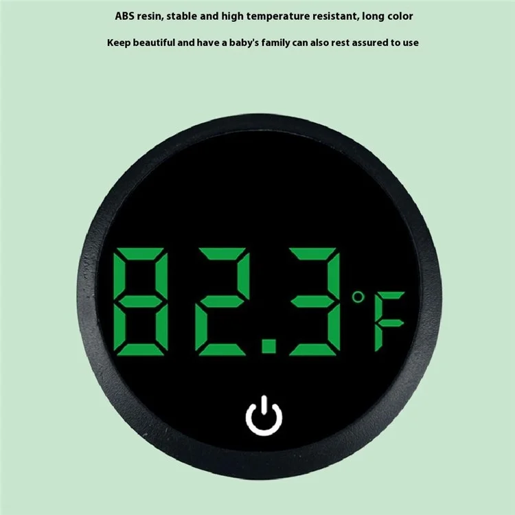 TJY-006 Rechargeable Digital Aquarium Thermometer LED Display Fish Tank High Precision Temperature Meter - White / Celsius