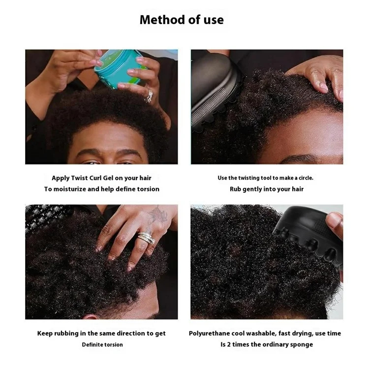 Peigne à Torsades pour Dreadlocks et Cheveux Bouclés - Brosse de Coiffure Portable Style Hip Hop