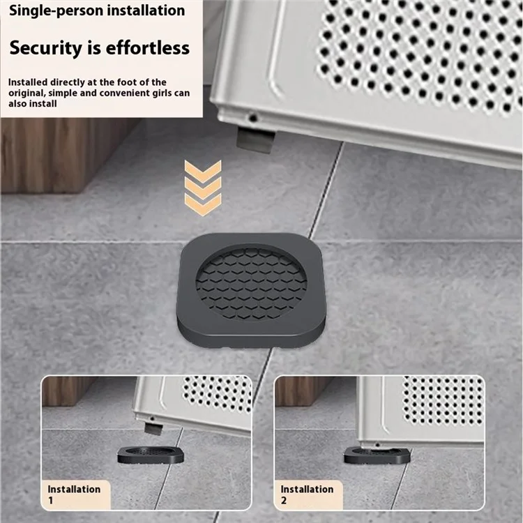 4Pcs Washing Machine Anti Vibration Raised Pads Universal Non Slip Noise Reduction Silicone Feet Mat