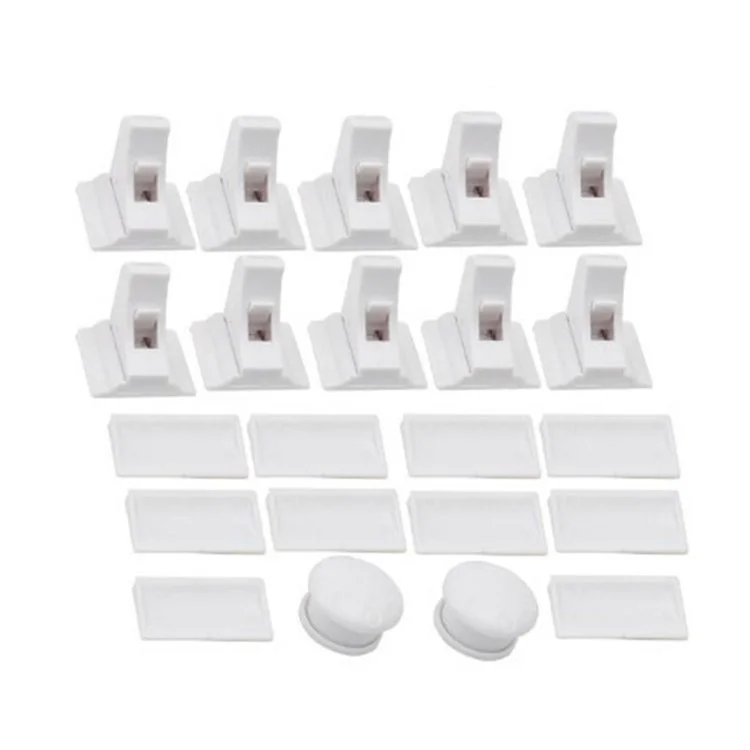 10Pcs Child Safety Magnetic Cabinet Locks No Drill Hidden Baby Proofing Drawer Locks with 2 Round Keys