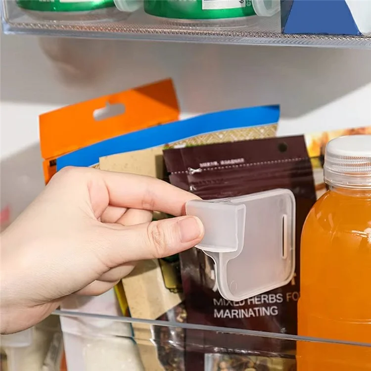 10 Peças de Divisores de Gaveta para Geladeira, Divisórias de Plástico Encaixáveis para Organização de Cozinha