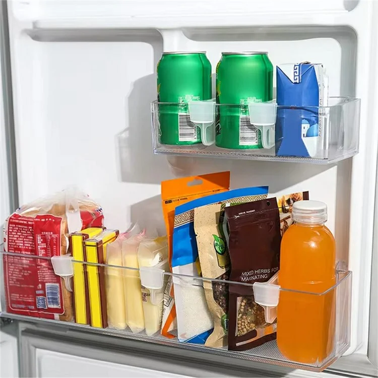 10 Peças de Divisores de Gaveta para Geladeira, Divisórias de Plástico Encaixáveis para Organização de Cozinha
