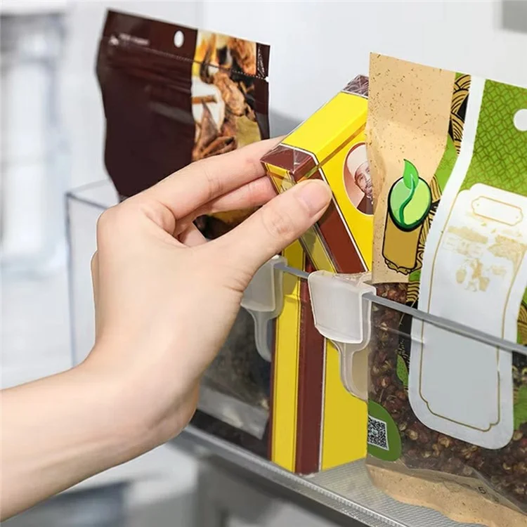 10 Peças de Divisores de Gaveta para Geladeira, Divisórias de Plástico Encaixáveis para Organização de Cozinha