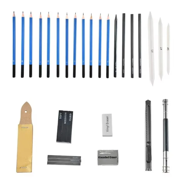 35Pcs / Set Professional Sketching Pencil Drawing Tool Sketchbook Kit for Students Artists