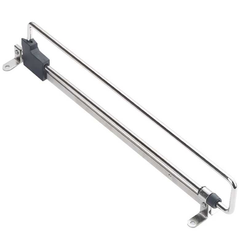 250mm Retractable Clothes Hanger Rod for Closet Wardrobe Heavy Duty Pull Out Hanging Rail - Silver