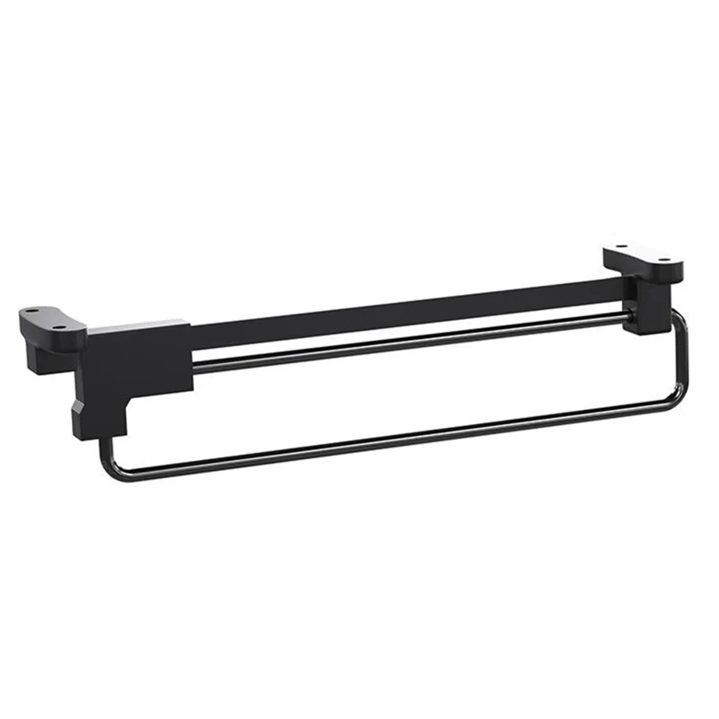 400mm Retractable Clothes Hanger Rod for Closet Wardrobe Heavy Duty Pull Out Hanging Rail - Black