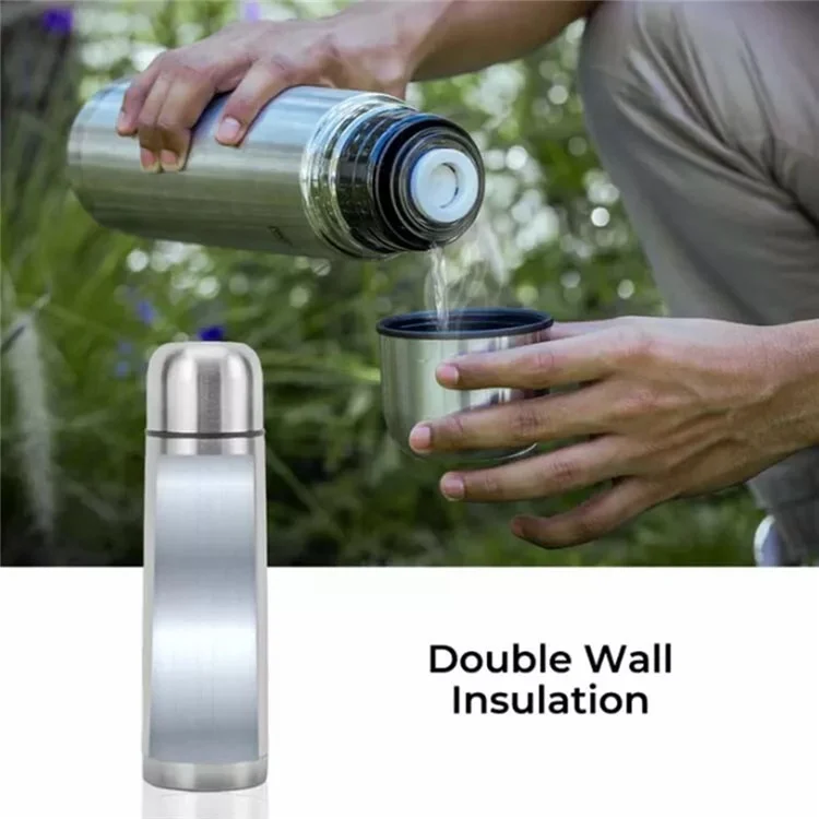 Garrafa Térmica de Aço Inoxidável de 750ml, Isolada a Vácuo, para Viagem e Atividades Externas (Livre de BPA, Sem FDA)