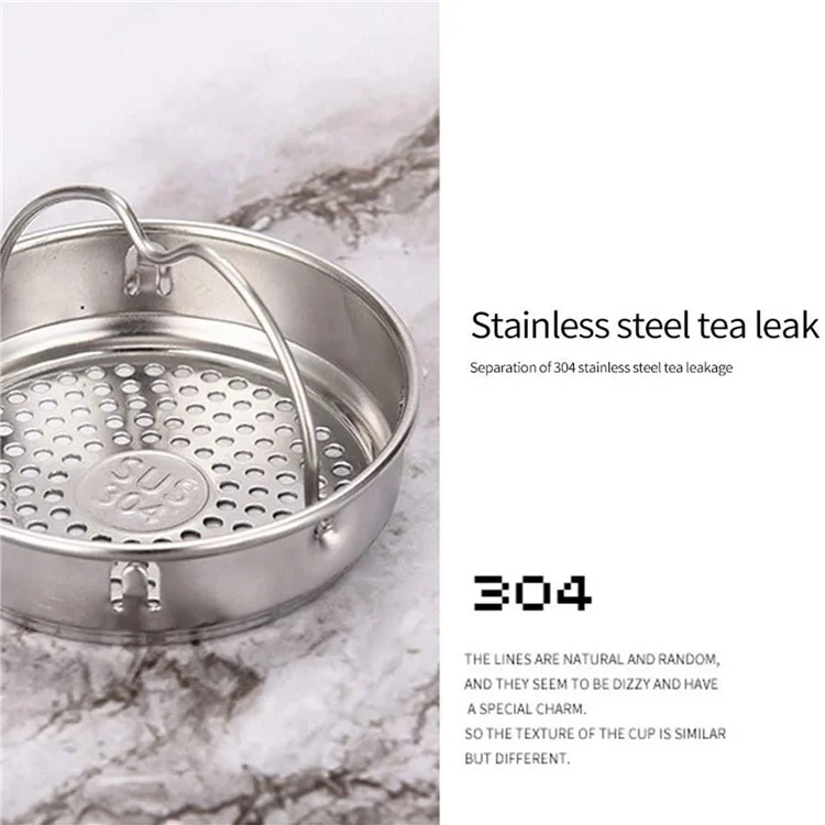 800ml 304 Edelstahl Teesieb Becher Vakuum Isolierte Wasserflasche für Reisen Outdoor (BPA-frei, Keine FDA) - Schwarz