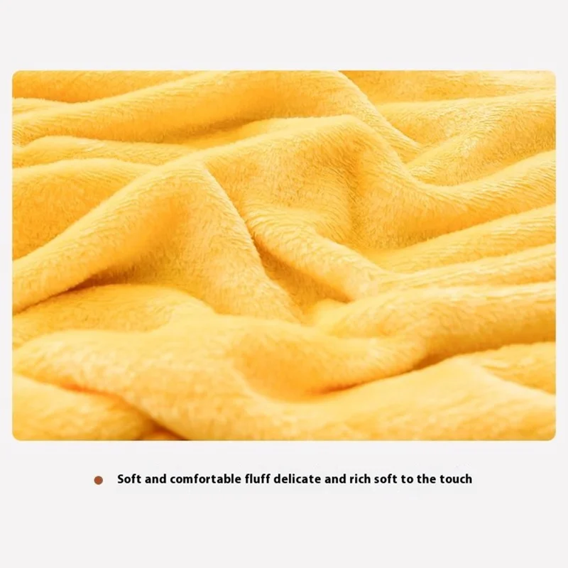 127 x 152cm Soft Flannel Blanket Air Conditioning Quilt Lightweight Summer Nap Office Throw - Light Purple