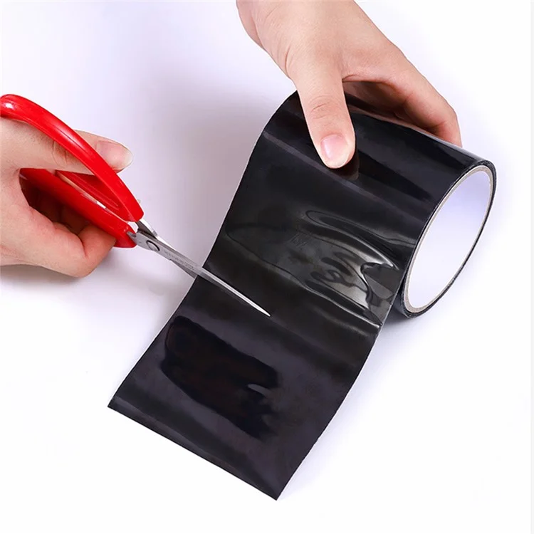 Ruban d'étanchéité PVC imperméable 5x150cm pour réparation de fuites dans les tuyaux de cuisine et salle de bain - Noir