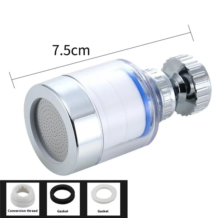 Faucet Filter Splash-Proof Aerator Universal Kitchen Tap Water Pressure Booster Rotating Spout