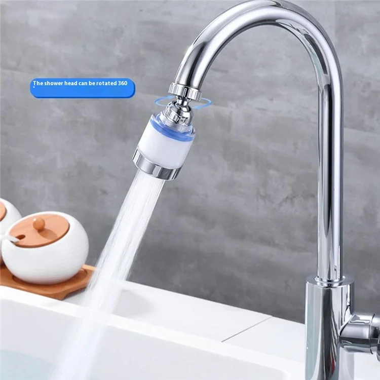 Faucet Filter Splash-Proof Aerator Universal Kitchen Tap Water Pressure Booster Rotating Spout