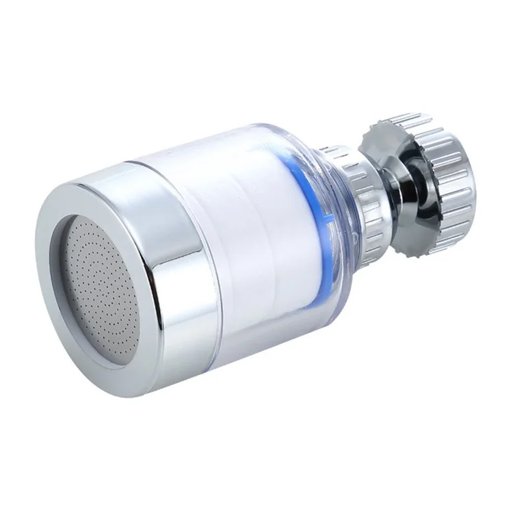 Faucet Filter Splash-Proof Aerator Kitchen Tap Water Pressure Booster Rotating Spout with Universal Connector