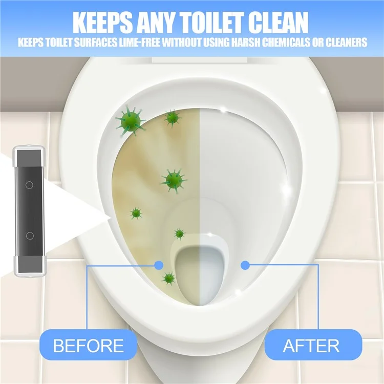 3Pcs Magnetic Toilet Cleaning Stick PC Long Strip Stain Remover Bathroom Tank Cleaning Supplies