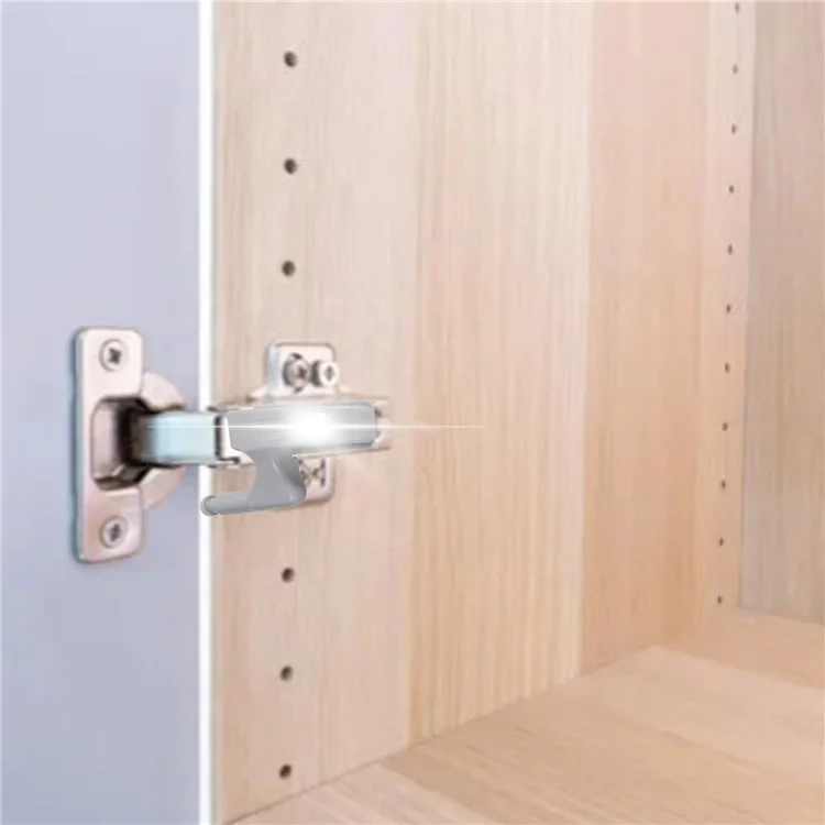 12 Stück LED-Scharnier-Leuchten für Schrank und Kleiderschrank - Automatische Sensor-Beleuchtung, batteriebetrieben - Weißes Licht