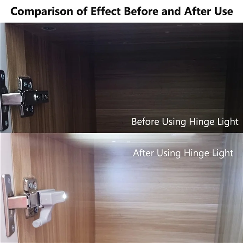 Bulk Buy 12 PCS LED Hinge Lights For Cabinet Wardrobe Closet Automatic Sensor Illumination Battery Powered