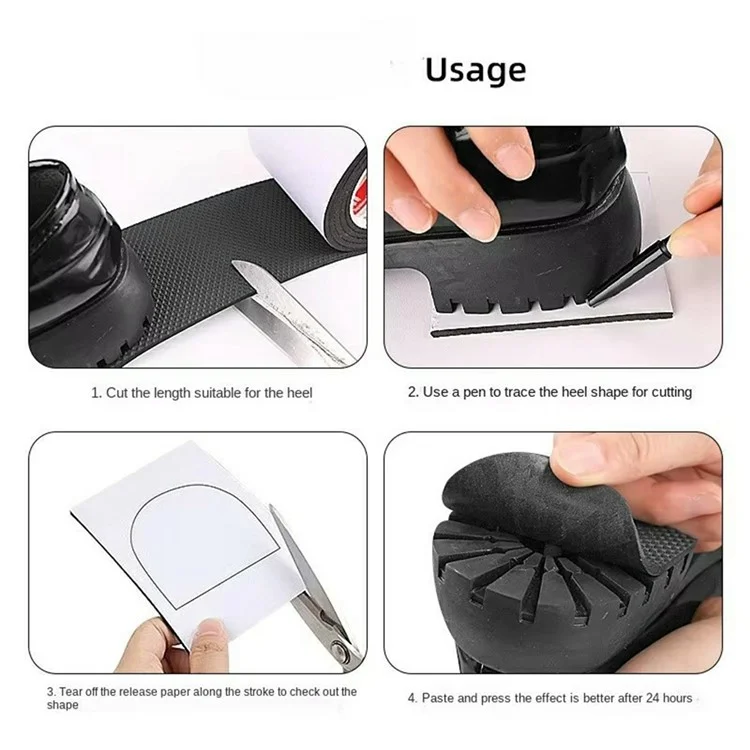 60 mm breiter, 1 m langer Gitter-Strukturierter rutschfester Schuhsohlen-Aufkleber, Selbstklebender EVA-Reparaturflicken für abgenutzte Schuhe