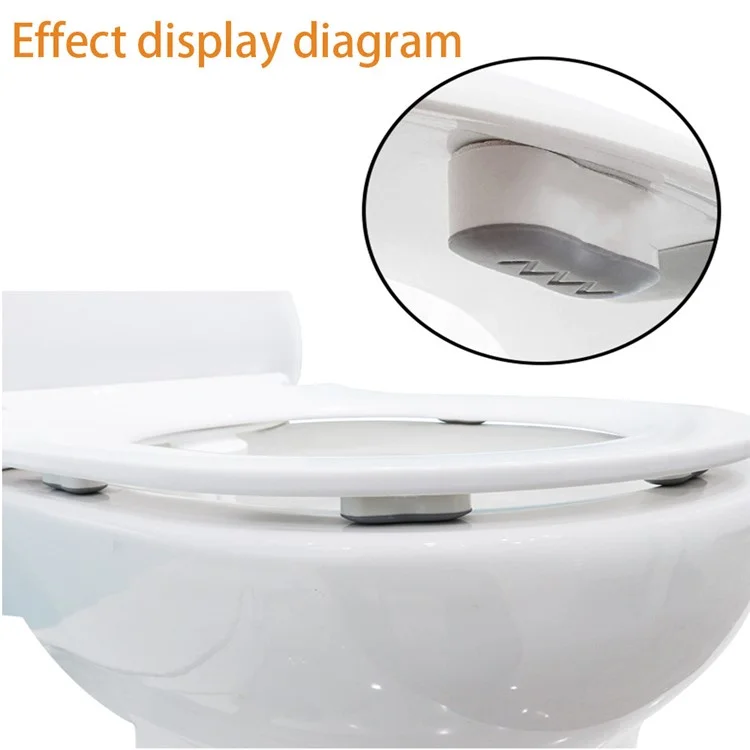 4 Peças de Batentes para Assento de Vaso Sanitário Universais, Espaçadores de Tampa de Vaso Autoadesivos - Arco