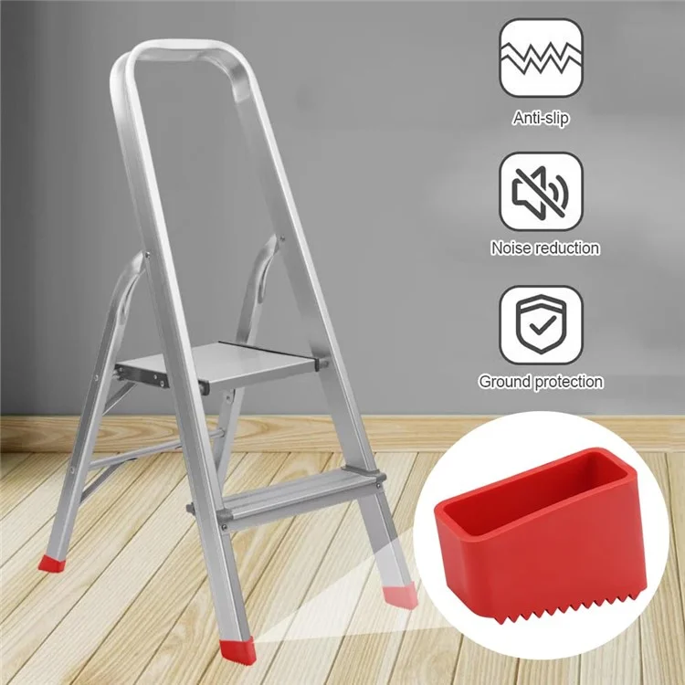 4Pcs Ladder Foot Protector Cover Anti Slip Rubber Pads Replacement Leg Caps, Inner Size: 2 x 5cm