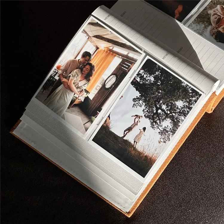 Vintage Velvet Cover 6 Inch Photo Album 200 Photos Commemorative Book Gift - Red