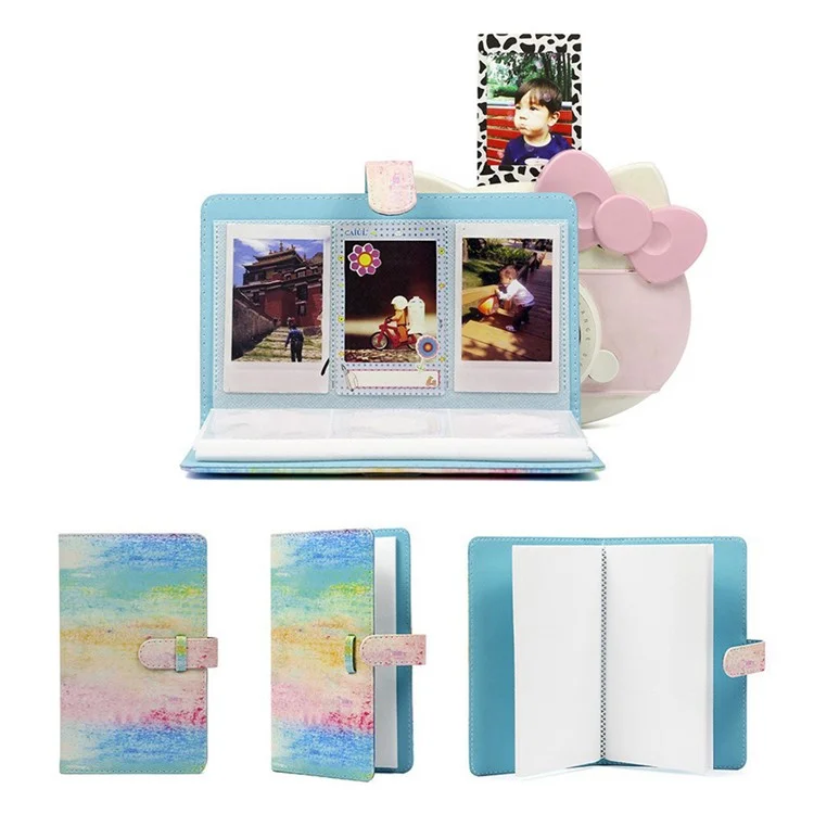 Álbum de fotos de 3 pulgadas para Instax Mini 12 / 11 / 9 Capacidad grande de 96 fotos Cubierta de cuero PU Libro de almacenamiento - Pintura al óleo