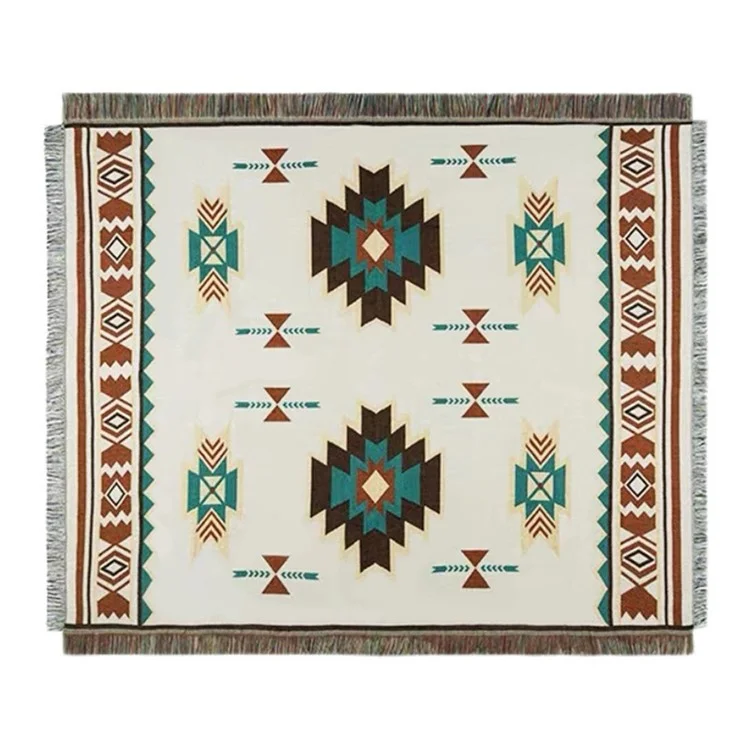 180x180cm Picknickdecke Dick Feuchtigkeitsbeständig Böhmische Bodenunterlage für Outdoor Camping Strand - Geometrisches Muster