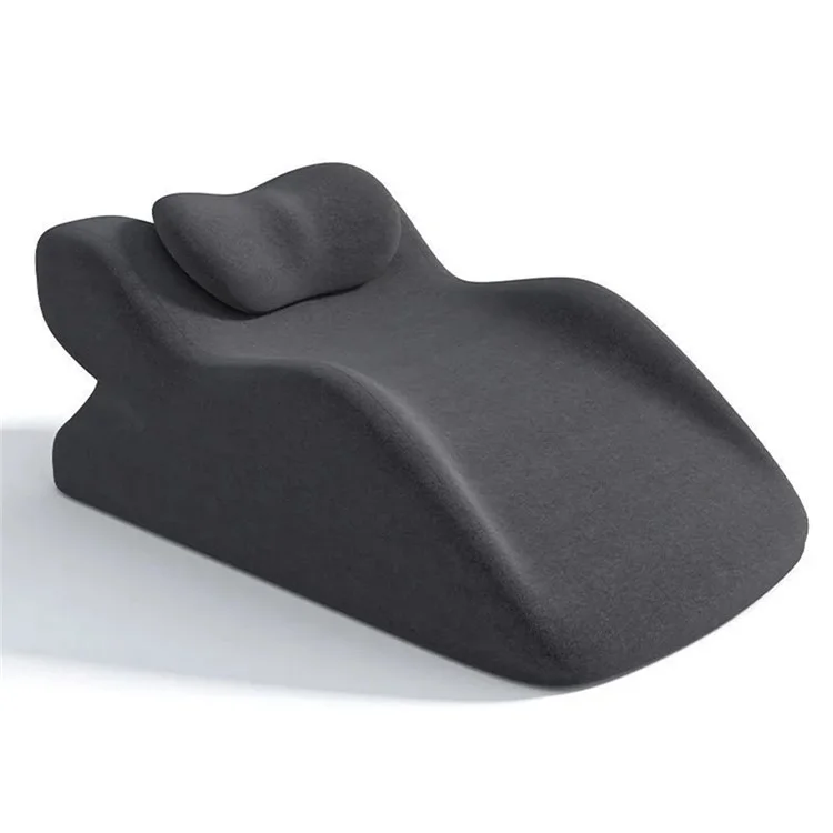 Set da 2 Pezzi: Cuscino Ergonomico in Memory Foam per Posizionamento Intimo di Coppia con Mini Cuscino di Supporto - Grigio Scuro