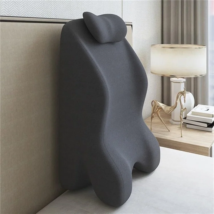 Set da 2 Pezzi: Cuscino Ergonomico in Memory Foam per Posizionamento Intimo di Coppia con Mini Cuscino di Supporto - Grigio Scuro
