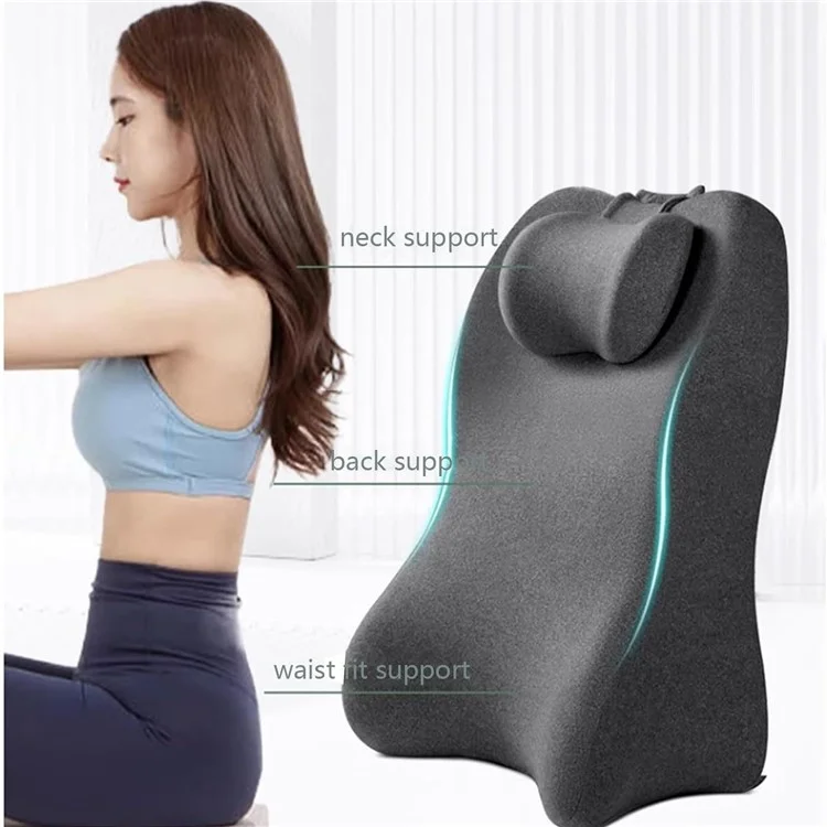 Set da 2 Pezzi: Cuscino Ergonomico in Memory Foam per Posizionamento Intimo di Coppia con Mini Cuscino di Supporto - Grigio Scuro