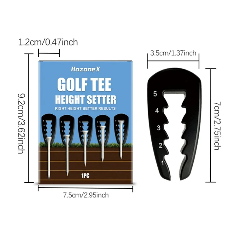 HOZONEX HZ-F01-0025-01 Supporto Altezza Tee da Golf in Plastica - Strumento Portatile per Swing Costanti