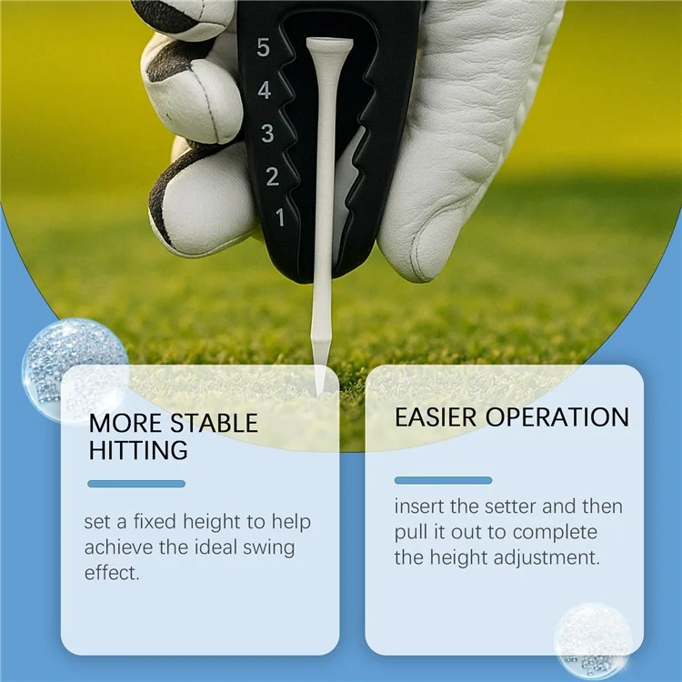 HOZONEX HZ-F01-0025-01 Supporto Altezza Tee da Golf in Plastica - Strumento Portatile per Swing Costanti
