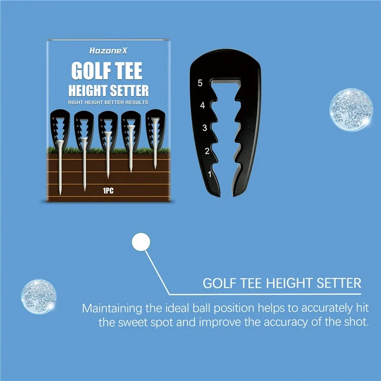 HOZONEX HZ-F01-0025-01 Supporto Altezza Tee da Golf in Plastica - Strumento Portatile per Swing Costanti