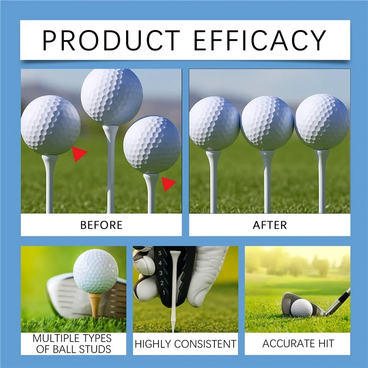 HOZONEX HZ-F01-0025-01 Supporto Altezza Tee da Golf in Plastica - Strumento Portatile per Swing Costanti