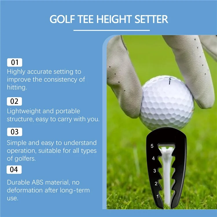 HOZONEX HZ-F01-0025-01 Supporto Altezza Tee da Golf in Plastica - Strumento Portatile per Swing Costanti