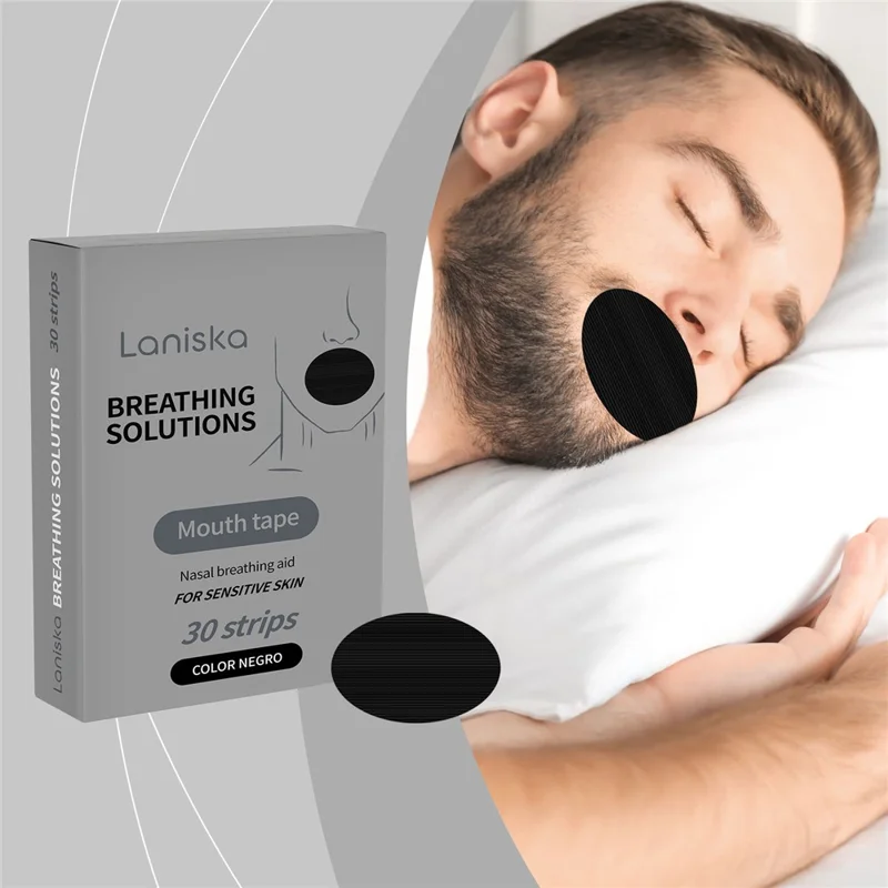 LANISKA LA-B07-0044-01 Parche de 30 Uds. con Aceite de Lavanda Antirespiración Ruidosa para Ayudar a Dormir y Mejorar la Respiración Nasal