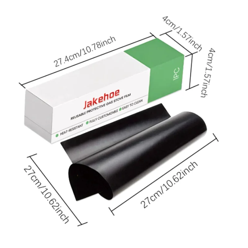 JAKEHOE JH-C09-0121-01 Gas Stove Protector Film Heat Resistant Fiberglass Non Stick Stovetop Cover