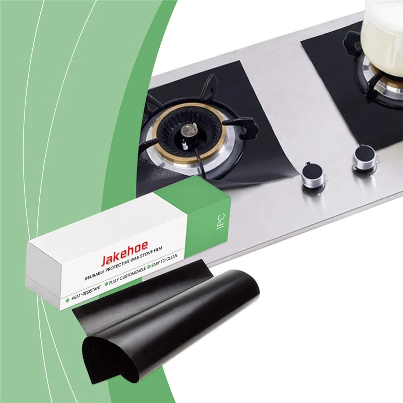 JAKEHOE JH-C09-0121-01 Gas Stove Protector Film Heat Resistant Fiberglass Non Stick Stovetop Cover