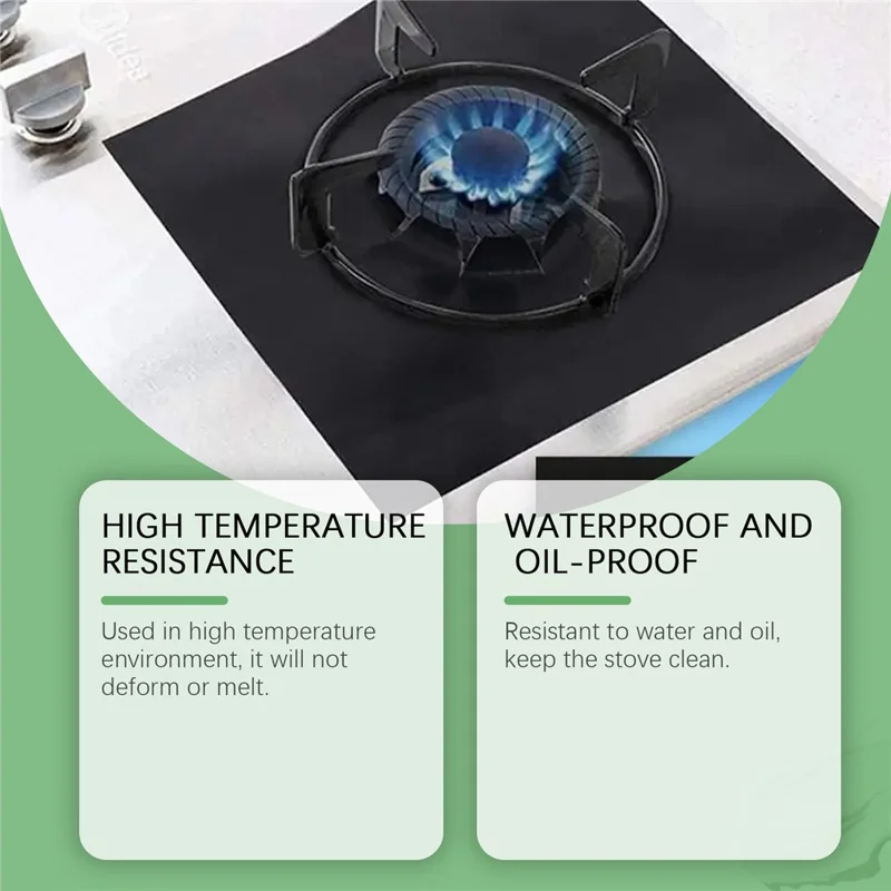 JAKEHOE JH-C09-0121-01 Gas Stove Protector Film Heat Resistant Fiberglass Non Stick Stovetop Cover