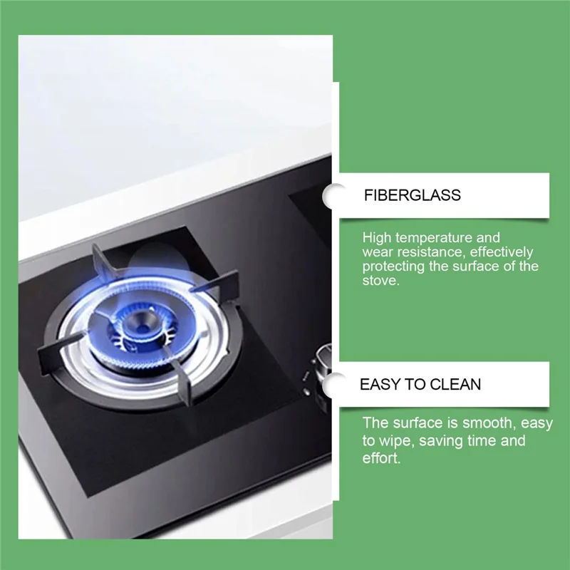 JAKEHOE JH-C09-0121-01 Gas Stove Protector Film Heat Resistant Fiberglass Non Stick Stovetop Cover