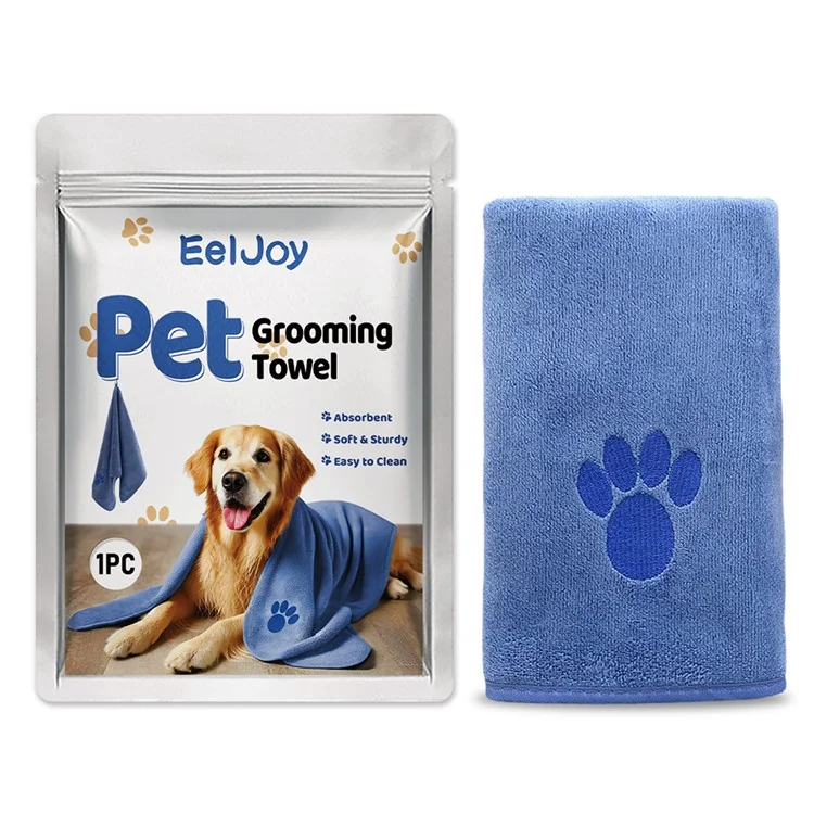 EELJOY EJ-G01-0008-01 Asciugamano Super Assorbente per la Toelettatura di Animali Domestici, Asciugatura Rapida in Microfibra per Cani