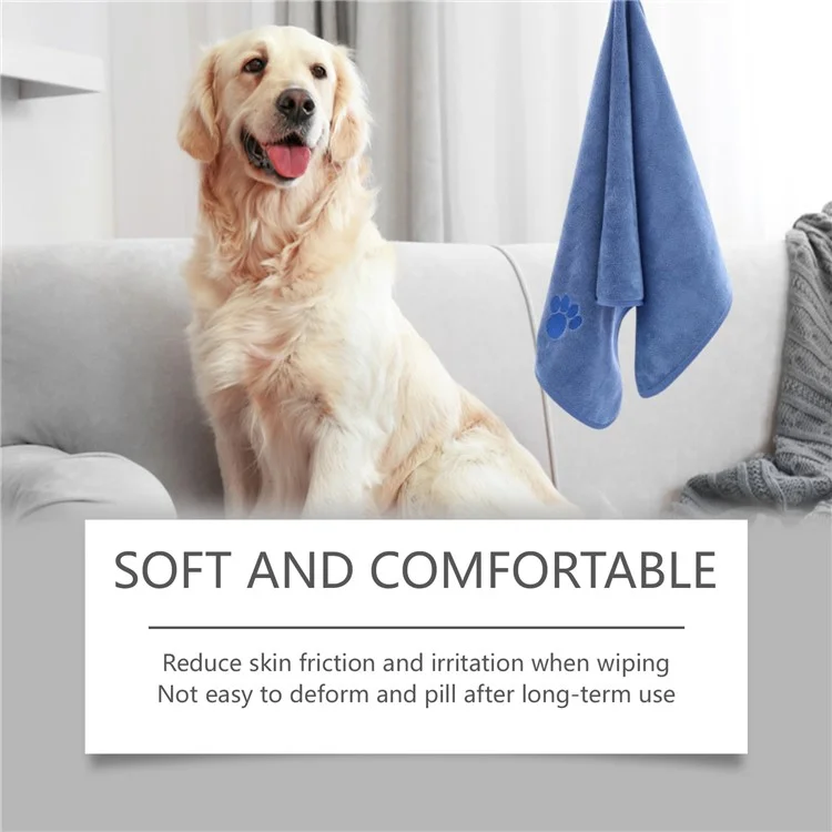 EELJOY EJ-G01-0008-01 Asciugamano Super Assorbente per la Toelettatura di Animali Domestici, Asciugatura Rapida in Microfibra per Cani
