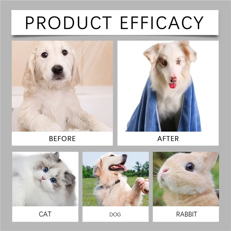EELJOY EJ-G01-0008-01 Asciugamano Super Assorbente per la Toelettatura di Animali Domestici, Asciugatura Rapida in Microfibra per Cani